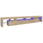 vidaXL Mueble de TV con luces LED roble Sonoma 260x36,5x40 cm