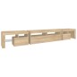 vidaXL Mueble de TV con luces LED roble Sonoma 260x36,5x40 cm