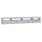 vidaXL Mueble de TV con luces LED gris hormigón 270x35x40 cm