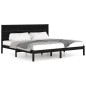 vidaXL Estructura de cama de madera maciza de pino negra 200x200 cm vidaXL Estructura de cama de madera maciza de pino negra 200x200 cm