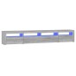 vidaXL Mueble de TV con luces LED gris Sonoma 240x35x40 cm