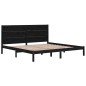 vidaXL Estructura de cama de madera maciza de pino negra 200x200 cm vidaXL Estructura de cama de madera maciza de pino negra 200x200 cm