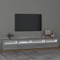 vidaXL Mueble de TV con luces LED gris Sonoma 240x35x40 cm