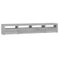 vidaXL Mueble de TV con luces LED gris Sonoma 240x35x40 cm