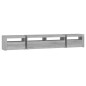 vidaXL Mueble de TV con luces LED gris Sonoma 240x35x40 cm