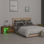 vidaXL Mesitas de noche con LED 2 uds roble ahumado 70x36,5x40cm vidaXL Mesitas de noche con LED 2 uds roble ahumado 70x36,5x40cm