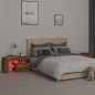vidaXL Mesitas de noche con LED 2 uds roble ahumado 70x36,5x40cm vidaXL Mesitas de noche con LED 2 uds roble ahumado 70x36,5x40cm
