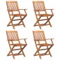 vidaXL Juego de comedor de jardín 5 piezas madera maciza de acacia