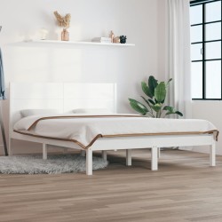 vidaXL Estructura de cama madera maciza de pino blanco 120x200 cm