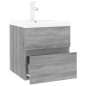 vidaXL Mueble de baño con lavabo madera contrachapada gris Sonoma vidaXL Mueble de baño con lavabo madera contrachapada gris Sonoma