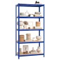 vidaXL Estantería 5 niveles 4 uds acero y madera contrachapada azul vidaXL Estantería 5 niveles 4 uds acero y madera contrachapada azul
