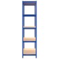 vidaXL Estantería 5 niveles 4 uds acero y madera contrachapada azul vidaXL Estantería 5 niveles 4 uds acero y madera contrachapada azul