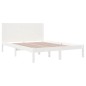 vidaXL Estructura de cama madera maciza de pino blanco 120x200 cm vidaXL Estructura de cama madera maciza de pino blanco 120x200 cm