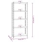 vidaXL Estantería 5 niveles 4 uds gris antracita acero y contrachapada vidaXL Estantería 5 niveles 4 uds gris antracita acero y contrachapada