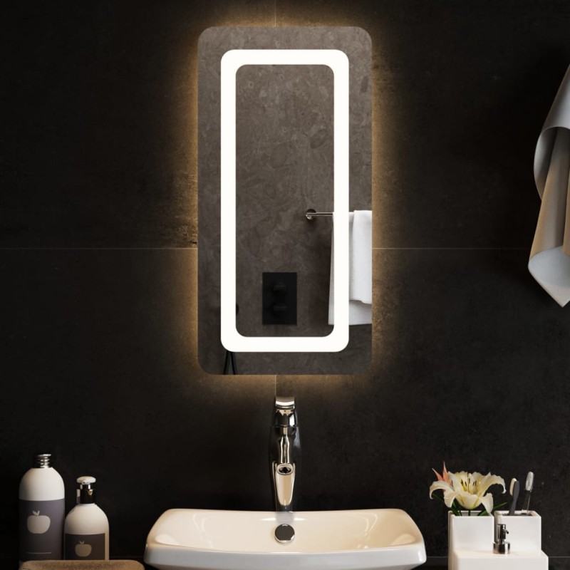 vidaXL Espejo de baño con LED 30x60 cm vidaXL Espejo de baño con LED 30x60 cm