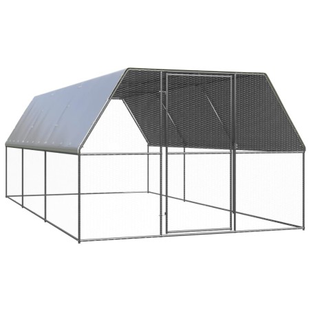 vidaXL Jaula gallinero de exterior de acero galvanizado 3x6x2 m