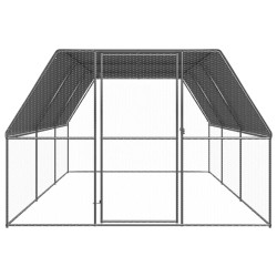 vidaXL Jaula gallinero de exterior de acero galvanizado 3x6x2 m