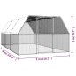 vidaXL Jaula gallinero de exterior de acero galvanizado 3x6x2 m
