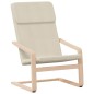 vidaXL Sillón de relax con taburete tela color crema vidaXL Sillón de relax con taburete tela color crema