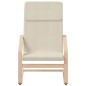 vidaXL Sillón de relax con taburete tela color crema vidaXL Sillón de relax con taburete tela color crema