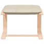 vidaXL Sillón de relax con taburete tela color crema vidaXL Sillón de relax con taburete tela color crema