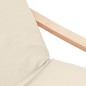 vidaXL Sillón de relax con taburete tela color crema vidaXL Sillón de relax con taburete tela color crema