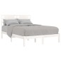 vidaXL Estructura cama doble pequeña madera maciza blanca 120x190 cm vidaXL Estructura cama doble pequeña madera maciza blanca 120x190 cm