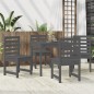 vidaXL Juego de comedor de jardín 5 piezas madera maciza pino gris vidaXL Juego de comedor de jardín 5 piezas madera maciza pino gris