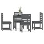 vidaXL Juego de comedor de jardín 5 piezas madera maciza pino gris vidaXL Juego de comedor de jardín 5 piezas madera maciza pino gris