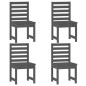 vidaXL Juego de comedor de jardín 5 piezas madera maciza pino gris vidaXL Juego de comedor de jardín 5 piezas madera maciza pino gris