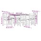 vidaXL Juego de comedor de jardín 7 piezas madera maciza pino gris vidaXL Juego de comedor de jardín 7 piezas madera maciza pino gris