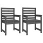 vidaXL Juego de comedor de jardín 11 piezas madera maciza pino gris vidaXL Juego de comedor de jardín 11 piezas madera maciza pino gris