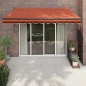 vidaXL Toldo retráctil automático naranja y marrón 3,5x2,5 m vidaXL Toldo retráctil automático naranja y marrón 3,5x2,5 m