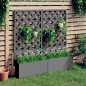 vidaXL Jardineras con enrejado 2 unidades WPC gris 65x33x135 cm vidaXL Jardineras con enrejado 2 unidades WPC gris 65x33x135 cm