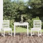 vidaXL Mesa y sillas de jardín 3 piezas madera maciza de pino blanco