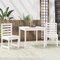 vidaXL Mesa y sillas de jardín 3 piezas madera maciza de pino blanco