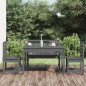 vidaXL Juego de comedor de jardín 4 piezas madera maciza pino gris vidaXL Juego de comedor de jardín 4 piezas madera maciza pino gris