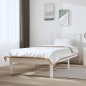 vidaXL Estructura de cama madera maciza de pino blanco 90x200 cm vidaXL Estructura de cama madera maciza de pino blanco 90x200 cm