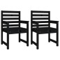 vidaXL Juego de comedor de jardín 11 piezas madera maciza pino negro vidaXL Juego de comedor de jardín 11 piezas madera maciza pino negro