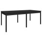 vidaXL Juego de comedor de jardín 11 piezas madera maciza pino negro vidaXL Juego de comedor de jardín 11 piezas madera maciza pino negro