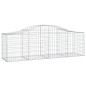 vidaXL Cestas de gaviones 7 uds forma de arco hierro 200x50x60/80 cm