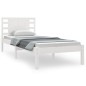 vidaXL Estructura de cama madera maciza de pino blanco 90x200 cm vidaXL Estructura de cama madera maciza de pino blanco 90x200 cm