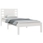 vidaXL Estructura de cama madera maciza de pino blanco 90x200 cm vidaXL Estructura de cama madera maciza de pino blanco 90x200 cm