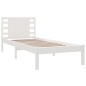 vidaXL Estructura de cama madera maciza de pino blanco 90x200 cm vidaXL Estructura de cama madera maciza de pino blanco 90x200 cm