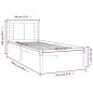 vidaXL Estructura de cama madera maciza de pino blanco 90x200 cm vidaXL Estructura de cama madera maciza de pino blanco 90x200 cm