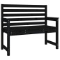 vidaXL Juego de comedor de jardín 4 piezas madera maciza pino negro vidaXL Juego de comedor de jardín 4 piezas madera maciza pino negro