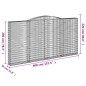 vidaXL Cestas de gaviones 4 uds forma de arco hierro 400x30x200/220 cm vidaXL Cestas de gaviones 4 uds forma de arco hierro 400x30x200/220 cm
