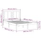 vidaXL Estructura de cama doble madera maciza blanca 135x190 cm