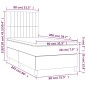vidaXL Cama box spring con colchón tela marrón oscuro 80x200 cm