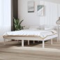 vidaXL Estructura de cama de madera maciza de pino blanca 140x200 cm vidaXL Estructura de cama de madera maciza de pino blanca 140x200 cm